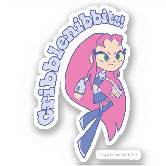 Tien Titans gaan! | Starfire "Cribblenibbits". Sticker (Voorkant)