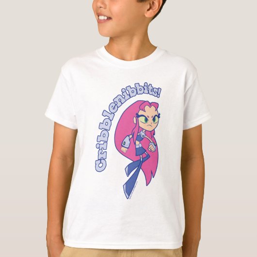 Tien Titans gaan! | Starfire "Cribblenibbits". T-shirt (Voorkant)