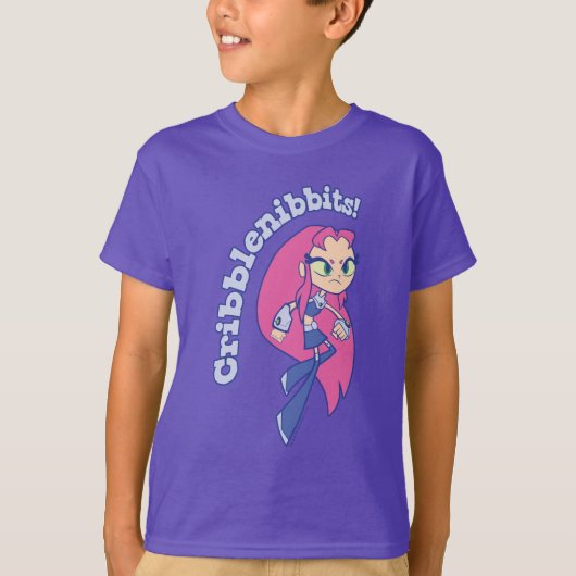 Tien Titans gaan! | Starfire "Cribblenibbits". T-shirt (Voorkant)
