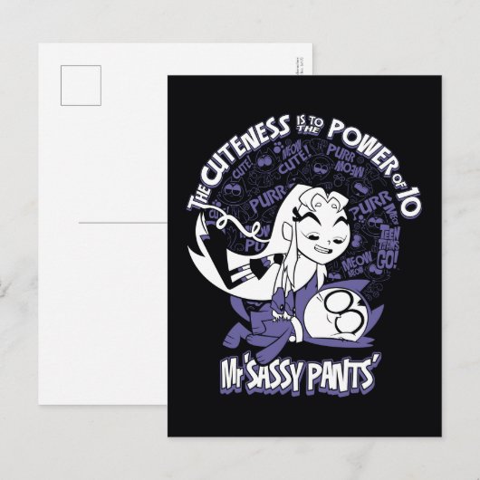 Tien Titans gaan! | Starfire & de heer Sassy Pants Briefkaart (Voorkant / Achterkant)