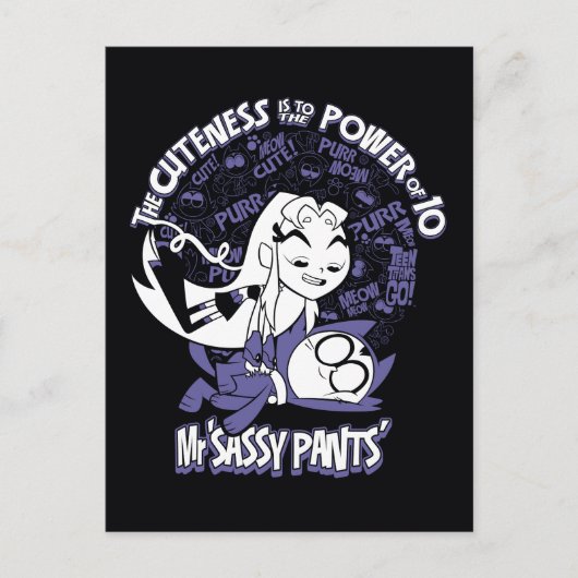 Tien Titans gaan! | Starfire & de heer Sassy Pants Briefkaart (Voorkant)