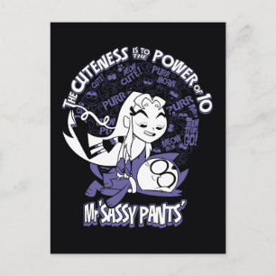 Tien Titans gaan! Starfire & de heer Sassy Pants Briefkaart