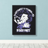 Tien Titans gaan! | Starfire & de heer Sassy Pants Canvas Afdruk (Insitu (Houten vloer))