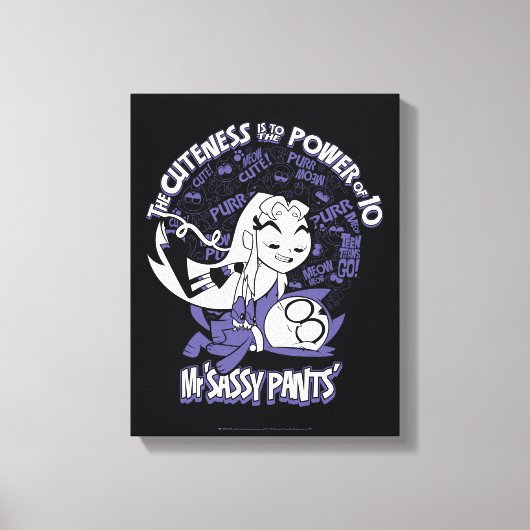 Tien Titans gaan! | Starfire & de heer Sassy Pants Canvas Afdruk (Voorkant)