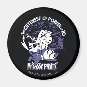 Tien Titans gaan!   Starfire & de heer Sassy Pants Magneet