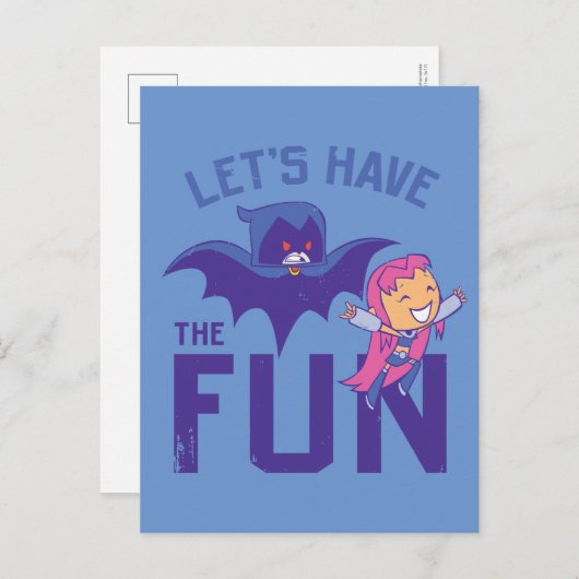 Tien Titans gaan! | Starfire & Raven "have the Fun Briefkaart (Voorkant / Achterkant)
