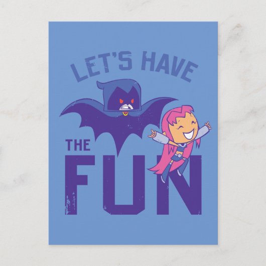 Tien Titans gaan! | Starfire & Raven "have the Fun Briefkaart (Voorkant)