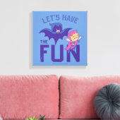 Tien Titans gaan! | Starfire & Raven "have the Fun Canvas Afdruk (Insitu (Woonkamer))