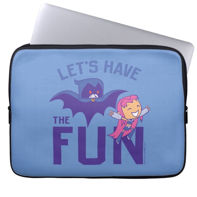 Tien Titans gaan! | Starfire & Raven "have the Fun Laptop Sleeve (Voorkant)