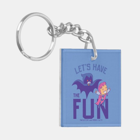 Tien Titans gaan! | Starfire & Raven "have the Fun Sleutelhanger (Voorkant Links)