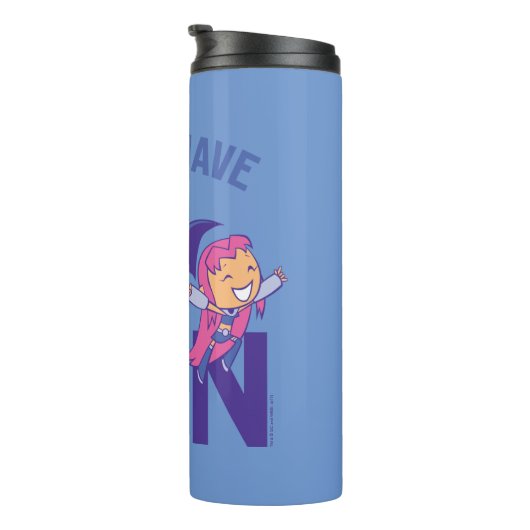 Tien Titans gaan! | Starfire & Raven "have the Fun Thermosbeker (Geroteerd rechts)