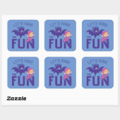 Tien Titans gaan! | Starfire & Raven "have the Fun Vierkante Sticker (Vel)