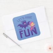 Tien Titans gaan! | Starfire & Raven "have the Fun Vierkante Sticker (Envelop)
