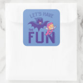 Tien Titans gaan! | Starfire & Raven "have the Fun Vierkante Sticker (Tas)