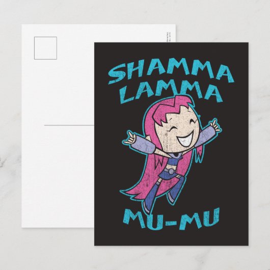 Tien Titans gaan! | Starfire "Shamma Lamma Mu-Mu" Briefkaart (Voorkant / Achterkant)