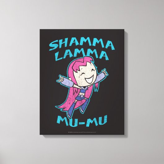 Tien Titans gaan! | Starfire "Shamma Lamma Mu-Mu" Canvas Afdruk (Voorkant)
