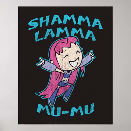 Tien Titans gaan! | Starfire "Shamma Lamma Mu-Mu" Poster (Voorkant)