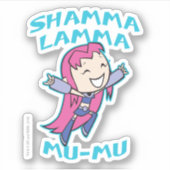 Tien Titans gaan! | Starfire "Shamma Lamma Mu-Mu" Sticker (Voorkant)