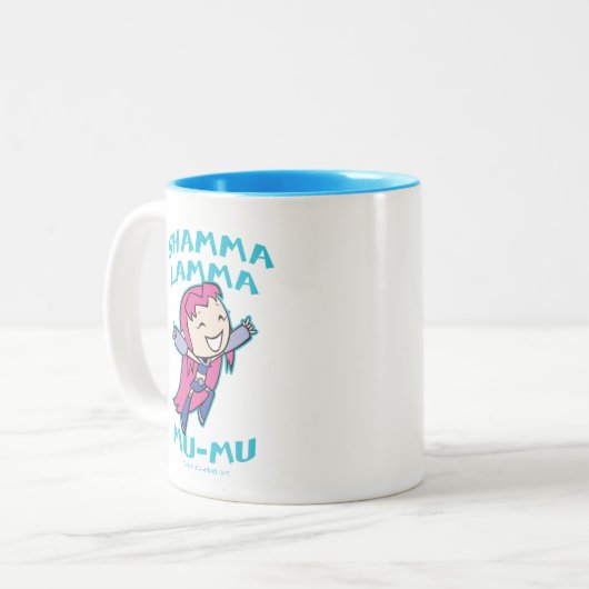 Tien Titans gaan! | Starfire "Shamma Lamma Mu-Mu" Tweekleurige Koffiemok (Voorkant links)