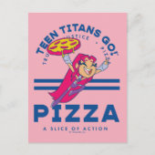 Tien Titans gaan! Starfire "Truth Justice Pizza" Briefkaart (Voorkant)