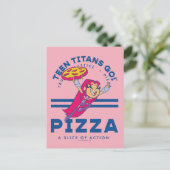Tien Titans gaan! Starfire "Truth Justice Pizza" Briefkaart (Staand voorkant)