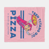 Tien Titans gaan! Starfire "Truth Justice Pizza" Fleece Deken (Voorkant (Horizontaal))