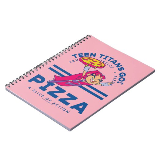 Tien Titans gaan! Starfire "Truth Justice Pizza" Notitieboek (Linkerzijde)