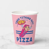 Tien Titans gaan! Starfire "Truth Justice Pizza" Papieren Bekers (Achterkant)
