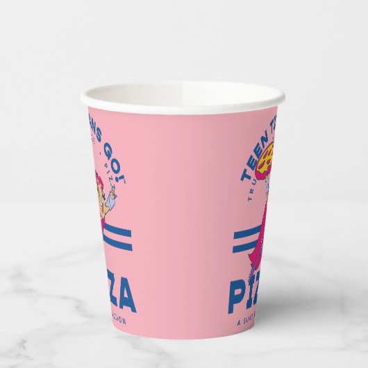 Tien Titans gaan! Starfire "Truth Justice Pizza" Papieren Bekers (Links)