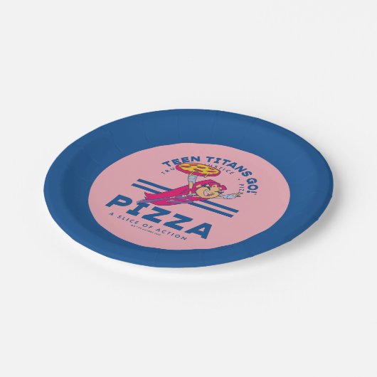 Tien Titans gaan! Starfire "Truth Justice Pizza" Papieren Bordje (Gekanteld)