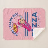 Tien Titans gaan! Starfire "Truth Justice Pizza" Sherpa Deken (Voorkant (horizontaal))