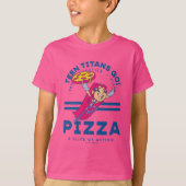 Tien Titans gaan! Starfire "Truth Justice Pizza" T-shirt (Voorkant)