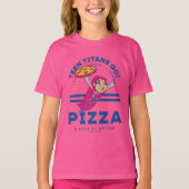 Tien Titans gaan! Starfire "Truth Justice Pizza" T-shirt (Voorkant)