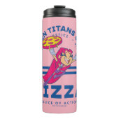 Tien Titans gaan! Starfire "Truth Justice Pizza" Thermosbeker (Voorkant)