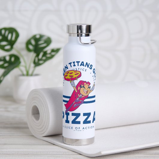 Tien Titans gaan! Starfire "Truth Justice Pizza" Waterfles (Yoga)