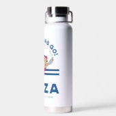 Tien Titans gaan! Starfire "Truth Justice Pizza" Waterfles (Achterkant)