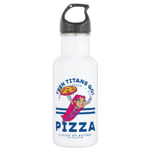 Tien Titans gaan! Starfire "Truth Justice Pizza" Waterfles