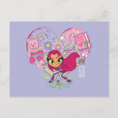 Tien Titans gaan! | Starfire's Heart Punch Graphic Briefkaart (Voorkant)