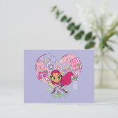 Tien Titans gaan! | Starfire's Heart Punch Graphic Briefkaart (Staand voorkant)