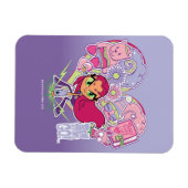 Tien Titans gaan! | Starfire's Heart Punch Graphic Magneet (Horizontaal)