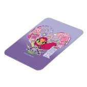 Tien Titans gaan! | Starfire's Heart Punch Graphic Magneet (Linkerzijde)