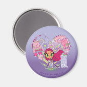 Tien Titans gaan! | Starfire's Heart Punch Graphic Magneet (Voorkant / Achterkant)