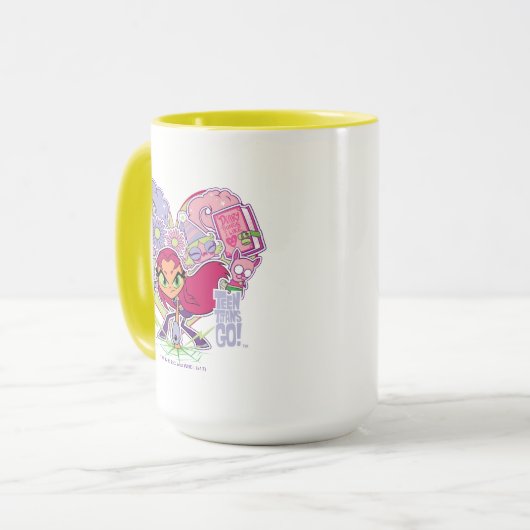 Tien Titans gaan! | Starfire's Heart Punch Graphic Mok (Voorkant links)