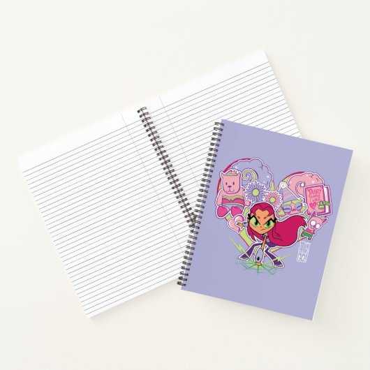 Tien Titans gaan! | Starfire's Heart Punch Graphic Notitieboek (Binnen)