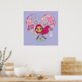 Tien Titans gaan! | Starfire's Heart Punch Graphic Poster (Keuken)