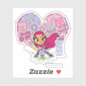 Tien Titans gaan! | Starfire's Heart Punch Graphic Sticker (Vel)
