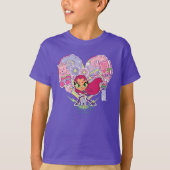 Tien Titans gaan! | Starfire's Heart Punch Graphic T-shirt (Voorkant)