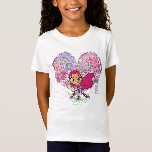 Tien Titans gaan! | Starfire's Heart Punch Graphic T-shirt (Voorkant)