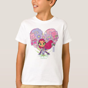 Tien Titans gaan! Starfire's Heart Punch Graphic T-shirt