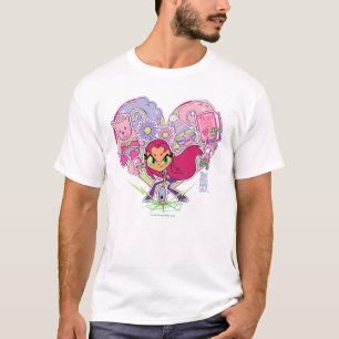 Tien Titans gaan! Starfire's Heart Punch Graphic T-shirt